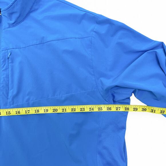 PGA Tour Golf Jacket Men XXL Quarter Zip Pullover Windbreaker Pocket Blue - Picture 8 of 9